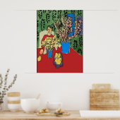 Nancy at Table with Flowersl, Matisse Style Poster (Keuken)