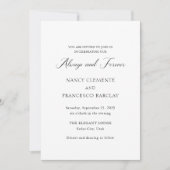 Nancy Black en White Modern Wedding Kaart (Voorkant)