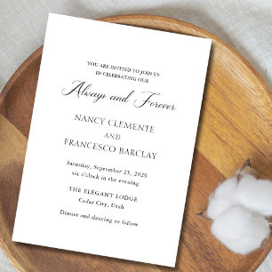 Nancy Black en White Modern Wedding Kaart