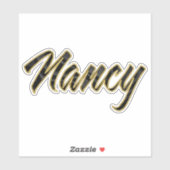 Nancy black gold Lettering Aufkleber Sticker (Vel)