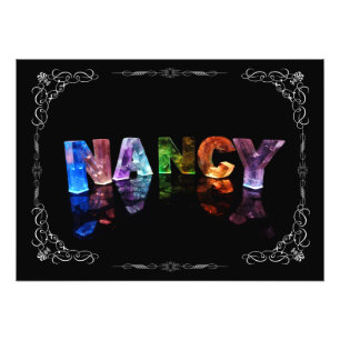 Nancy - de naam Nancy in 3D lichten (foto) Foto Afdruk