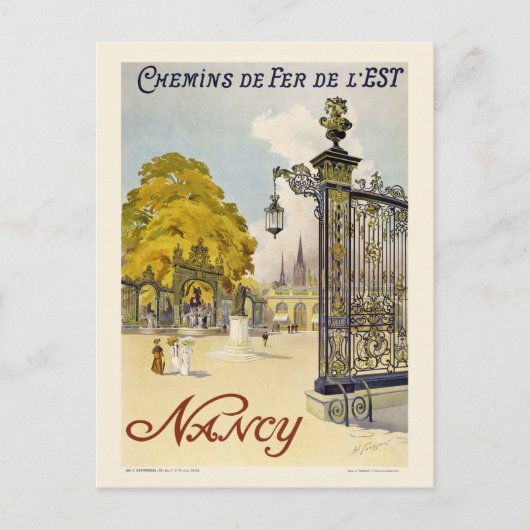 Nancy France Vintage Poster 1908 Briefkaart (Voorkant)