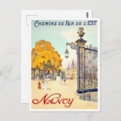 Nancy France vintage-reis Briefkaart (Voorkant / Achterkant)