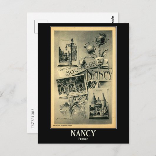 Nancy, Frankrijk, Vintage Briefkaart (Voorkant / Achterkant)