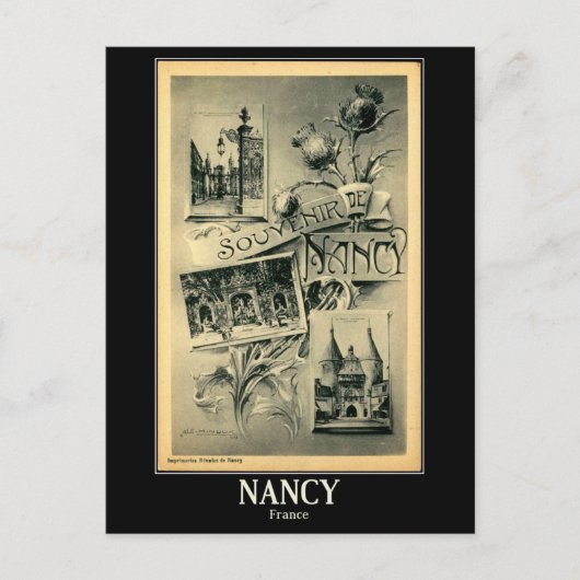 Nancy, Frankrijk, Vintage Briefkaart (Voorkant)