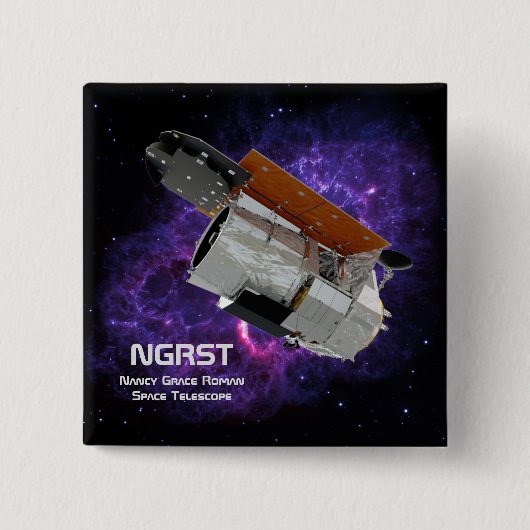 Nancy Grace Roman Space Telescope Vierkante Button 5,1 Cm (Voorkant)