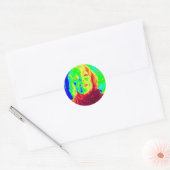 Nancy in Color Ronde Sticker (Envelop)