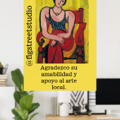 Nancy in de Bedankt van de Rode Stoel, geef tekst Poster (Thuiskantoor)