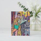 Nancy in een gezondheidsmasker briefkaart (Staand voorkant)