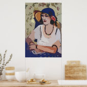 Nancy in Pet, Matisse Style Poster (Keuken)