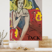 Nancy in Red Stoel, Bedankt, bewerken tekst Poster (Keuken)