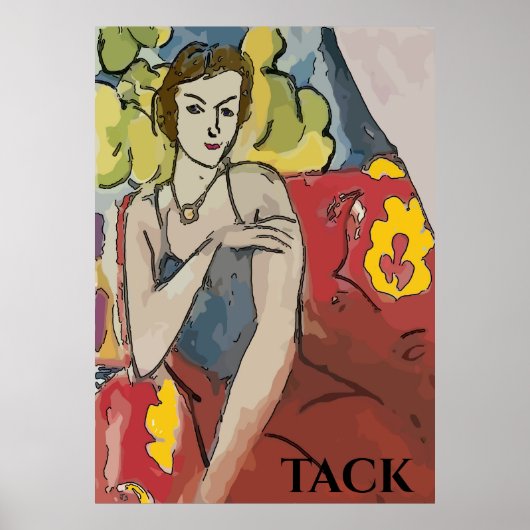 Nancy in Red Stoel, Bedankt, bewerken tekst Poster (Voorkant)