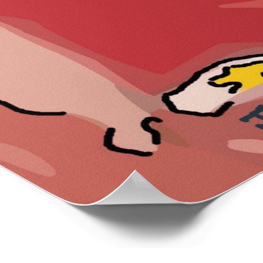 Nancy In Red Stoel, BEDANKT, voeg tekst Poster toe (Hoek)