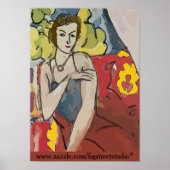 Nancy In Red Stoel, voeg tekst toe, Poster (Voorkant)