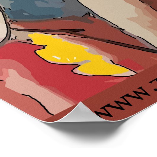 Nancy In Red Stoel, voeg tekst toe, Poster (Hoek)