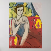 Nancy In Red Stoel, voeg tekst toe, Poster (Voorkant)