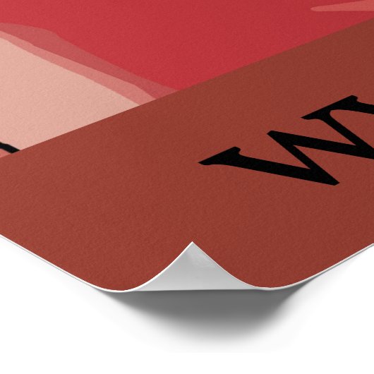 Nancy In Red Stoel, voeg tekst toe, Poster (Hoek)