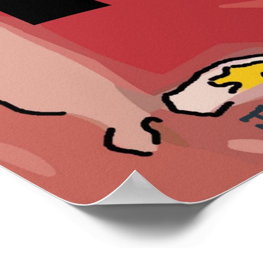 Nancy In Red Stoel, voeg tekst toe Poster (Hoek)