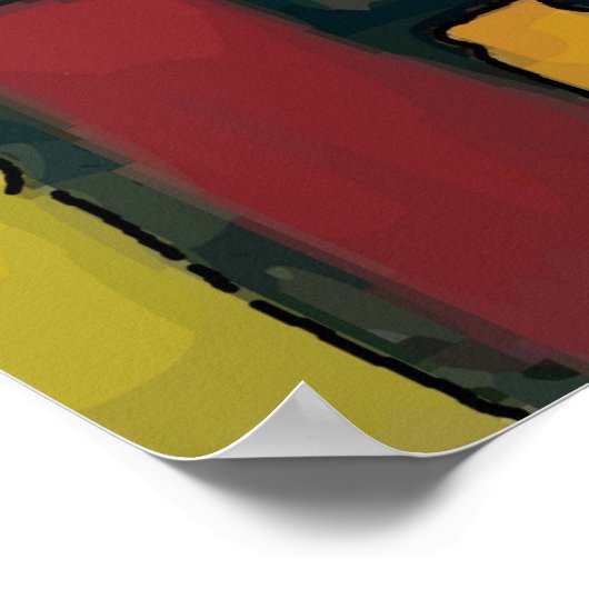 Nancy in rode stoel, BEDANKT, geef tekst Poster ui (Hoek)