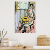 Nancy in voorzitter bij condo, matisse stijl poster (Keuken)