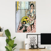 Nancy in voorzitter bij condo, matisse stijl poster (Thuiskantoor)
