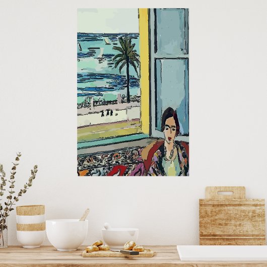 Nancy in Window, Matisse Style Poster (Keuken)