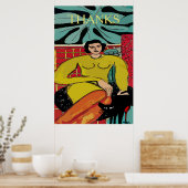 Nancy met Black Cat Poster (Keuken)