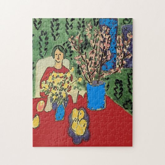 Nancy met bloemen legpuzzel (Verticaal)
