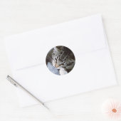 Nancy met muis ronde sticker (Envelop)