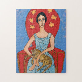 Nancy met zittende kat legpuzzel