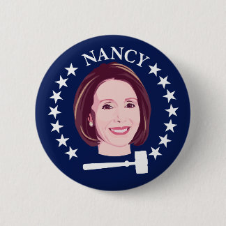 Nancy, mevrouw de voorzitter ronde button 5,7 cm