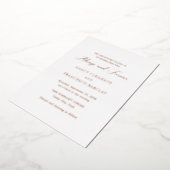 Nancy Modern Wedding Folie Uitnodiging (Gedraaid)