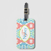 Nancy Mosaic Luggage Tag Bagagelabel (Voorkant (verticaal))