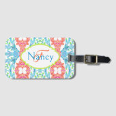 Nancy Mosaic Luggage Tag Bagagelabel (Voorkant (horizontaal))