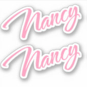 Nancy naam x2 sticker (Voorkant)