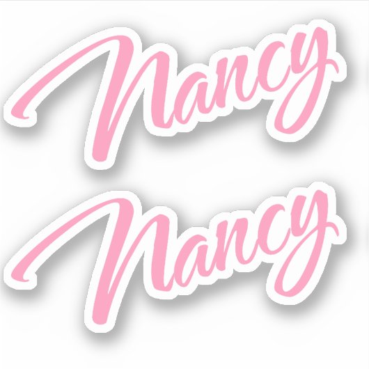 Nancy naam x2 sticker (Voorkant)
