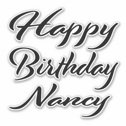 Nancy Name Vorname black Sticker Geburtstag (Voorkant)