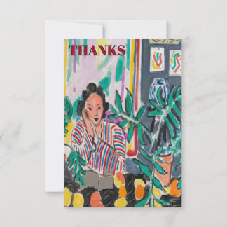 Nancy on Cell Phone, add text, Poster Bedankkaart