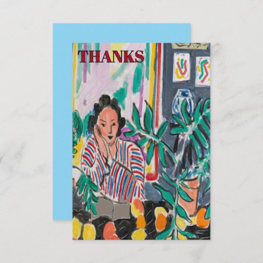 Nancy on Cell Phone, add text, Poster Bedankkaart (Voorkant / Achterkant)