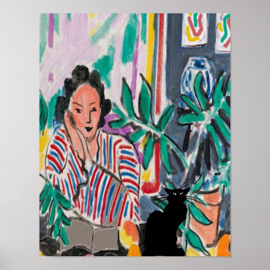Nancy op Cell Phone & Cat, voeg tekst toe, Poster (Voorkant)