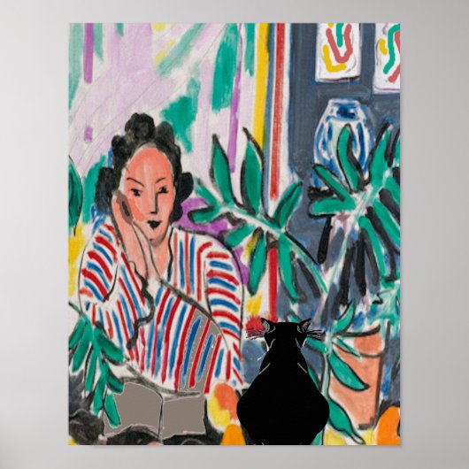 Nancy op Cell Phone & Cat, voeg tekst toe, Poster (Voorkant)