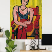 Nancy op de rode stoel 3 poster (Thuiskantoor)