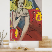 Nancy op de rode stoel poster (Keuken)