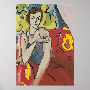 Nancy op de rode stoel poster