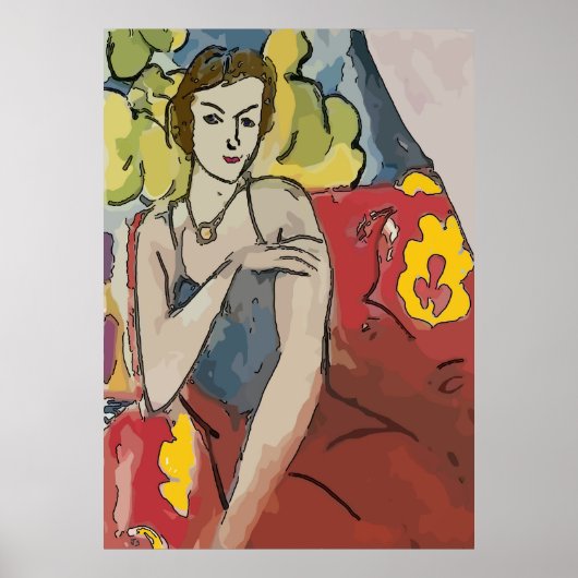 Nancy op de rode stoel poster (Voorkant)