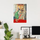 Nancy op het raam in Destin Poster (Thuiskantoor)