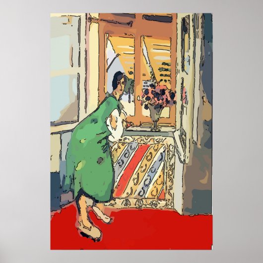 Nancy op het raam in Destin Poster (Voorkant)