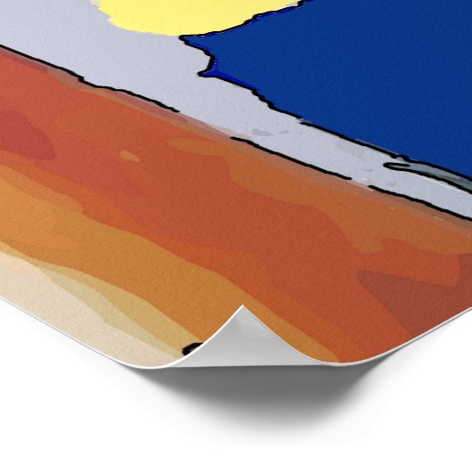 Nancy op het raam om haar kinderen te zien poster (Hoek)