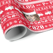 Nancy Pelosi 2020 Ugly Kerstmis Cadeaupapier (Rol Hoek)