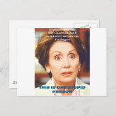 NANCY PELOSI- ÉÉN STUPID-PERSOON BRIEFKAART (Voorkant / Achterkant)